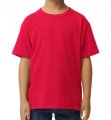 Kinder T-shirt Gildan Softstyle Midweight 65000B rood